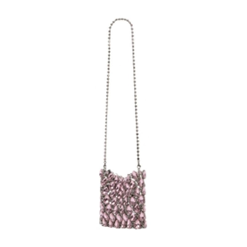 Self-Portrait Crystal Crossbody Bag — Pink Synthetic