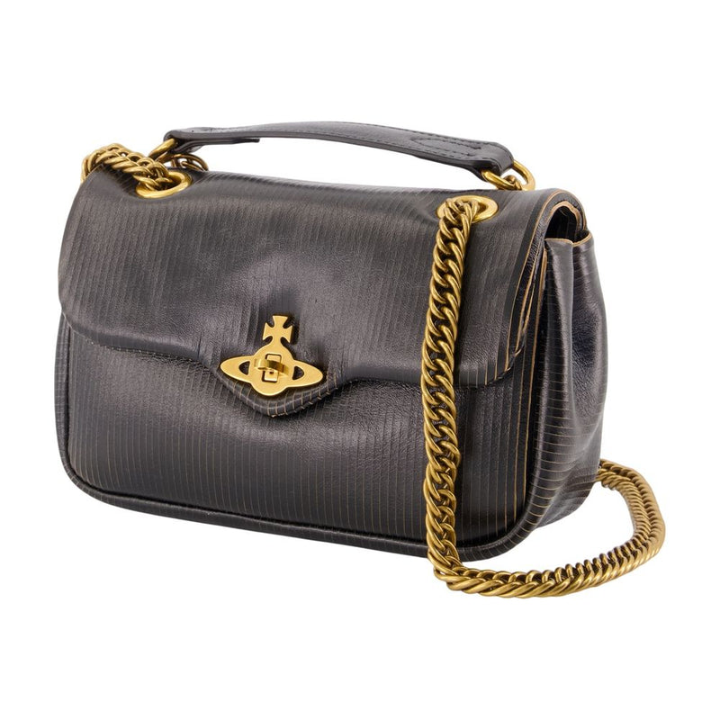 Vivienne Westwood Shoulder Bag — Black Calfskin