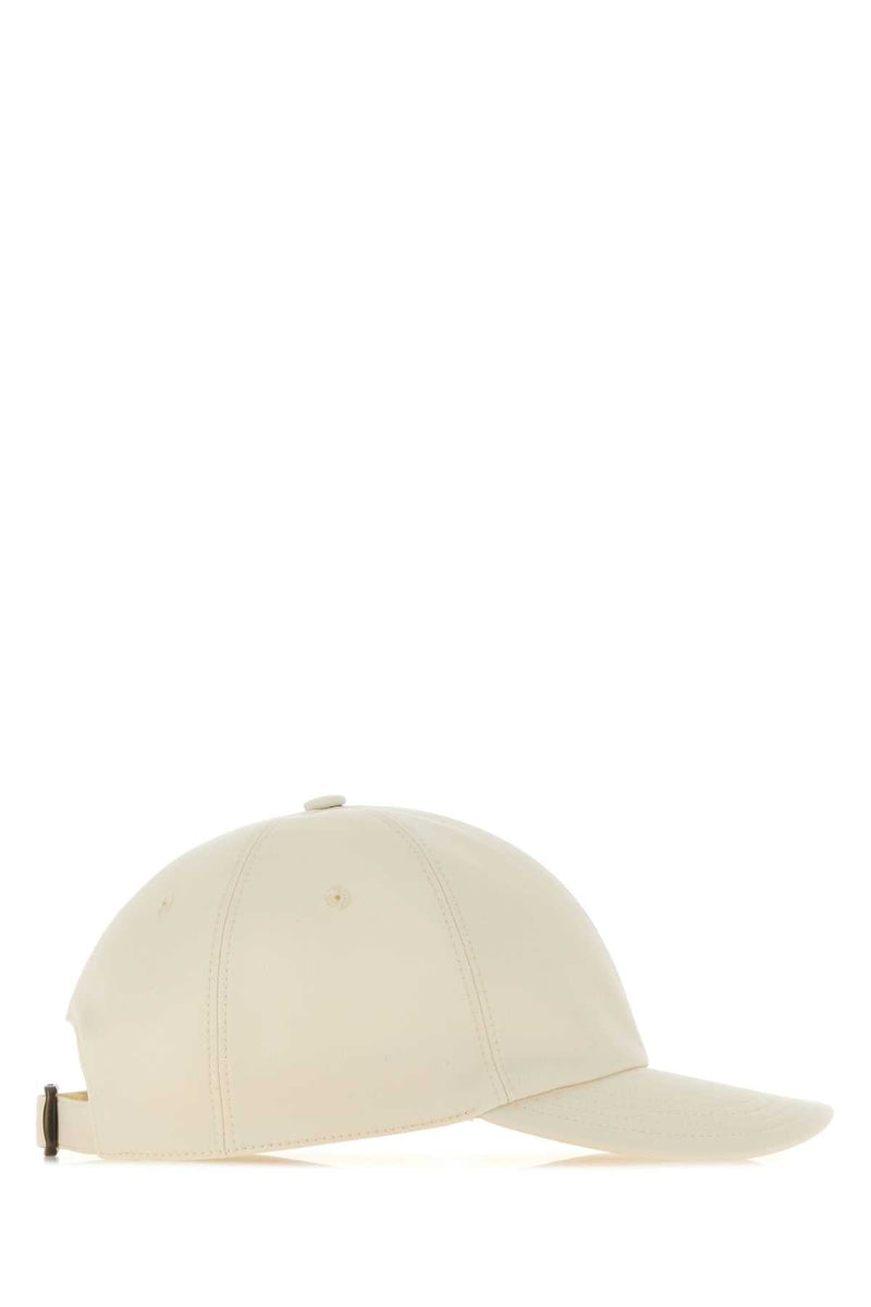 Burberry A:mh Tufted Ekd Cotton Baseball Cap — White Caps