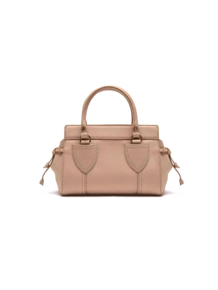 Coccinelle Top Handle Bag — Beige Cow Leather