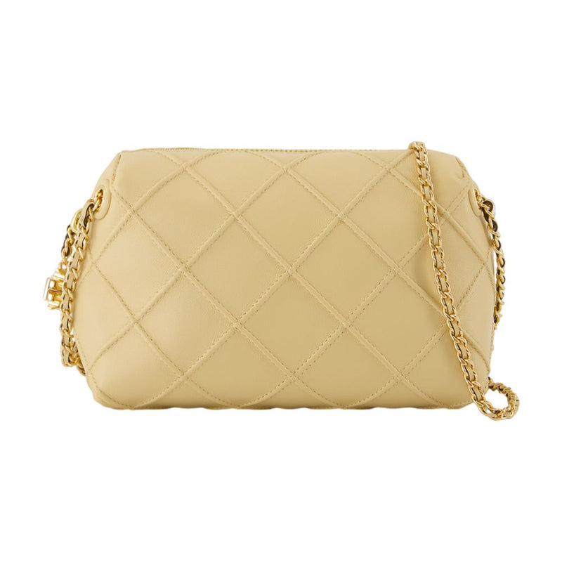 Tory Burch Fleming Crossbody Bag — Beige Lambskin