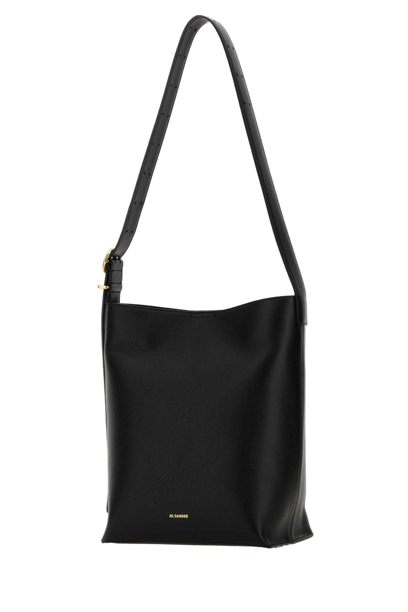 Jil Sander Cannolo Shoulder Bag — Black