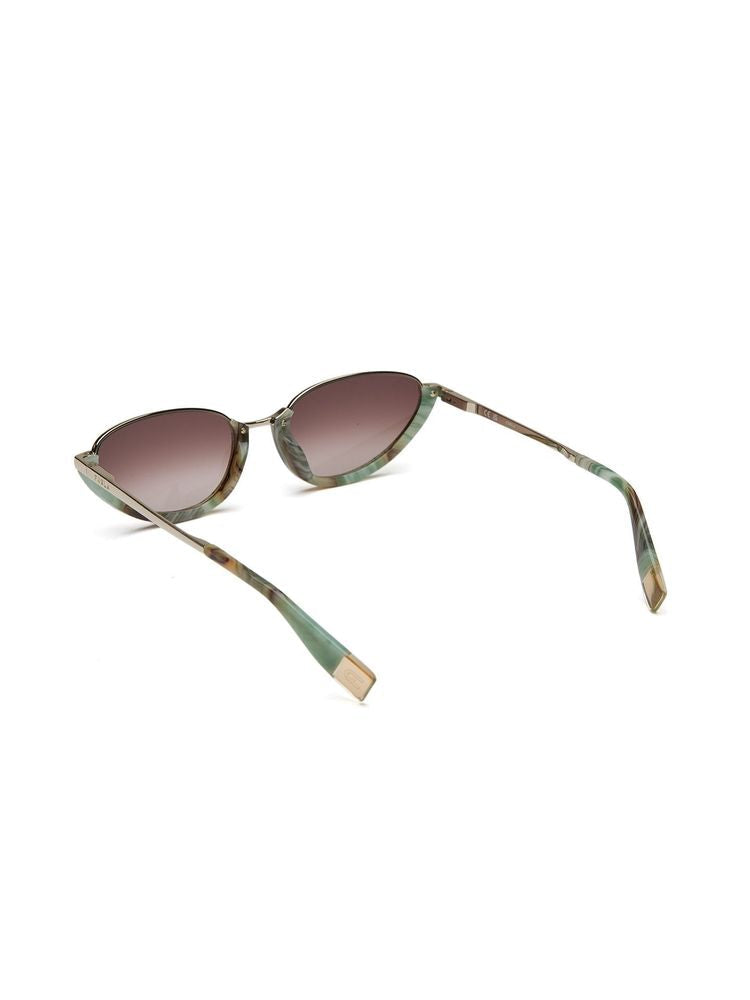 Furla Sfub16 Gradient Brown Lens Sunglasses — Gold Metal
