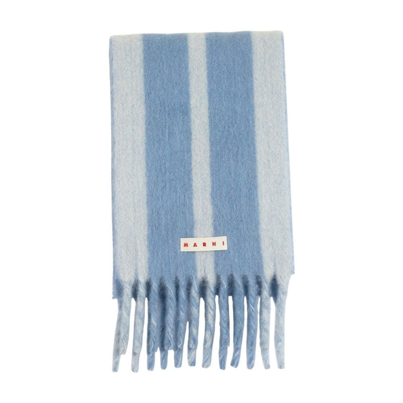 Marni Striped Wool Scarf — Blue Scarfs