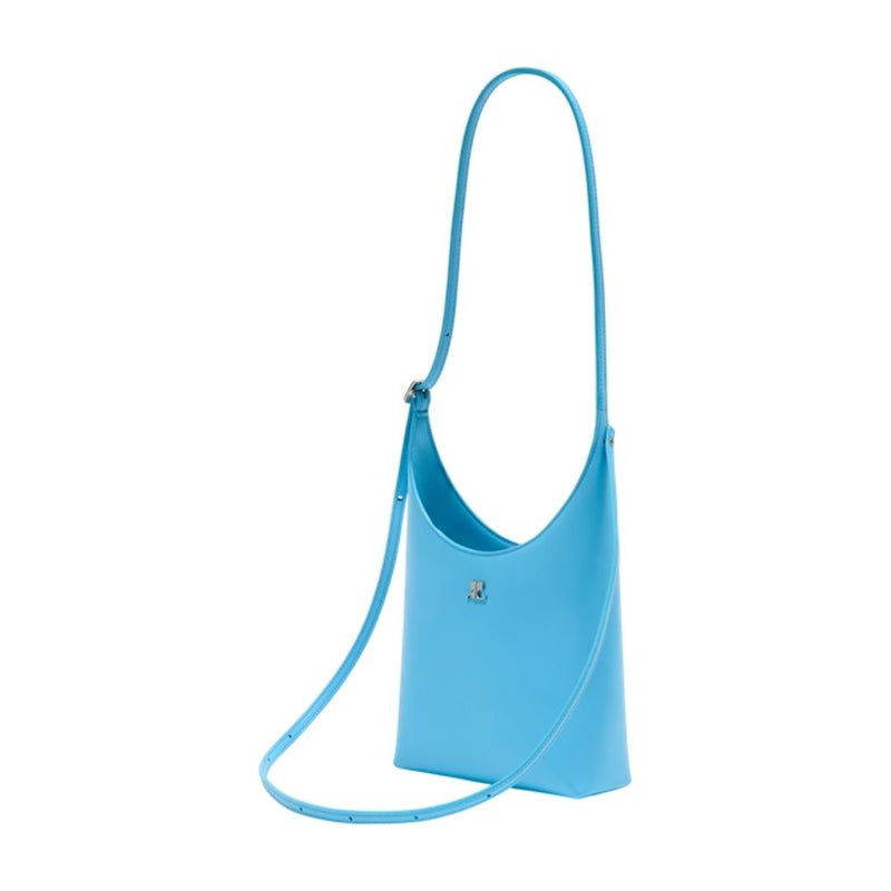Courrèges Melt Shoulder Bag — Blue Calfskin