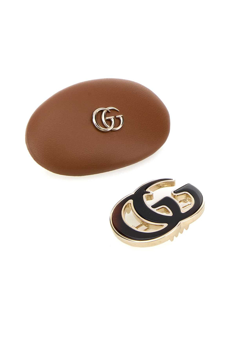 Gucci Hair Clips — Brown Pins Claws &