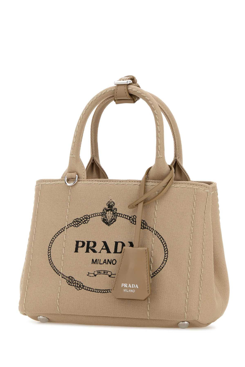Prada Jardiniére Top Handle Bag — Beige