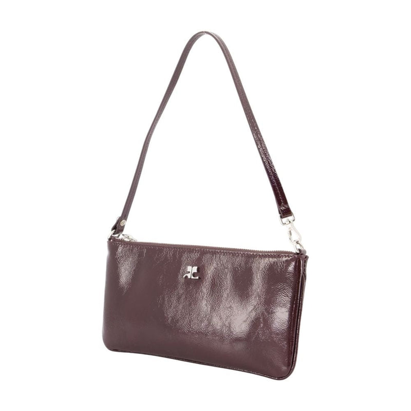 Courrèges Ac Shoulder Bag — Burgundy Calfskin