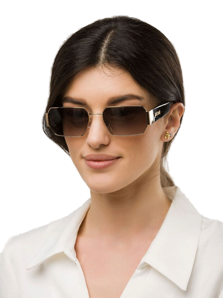 Just Cavalli Sjc199 Rectangle Metal Sunglasses — Rose Gold Stainless Steel