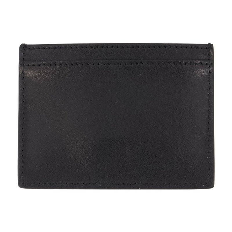 Vivienne Westwood Orb-Embellished Leather Card Case — Black Calfskin Cases