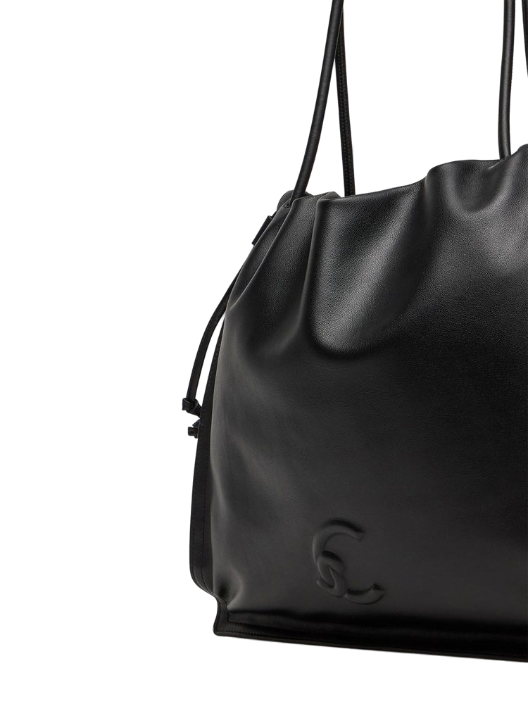 Coccinelle Dulse Shoulder Bag — Black Cowhide