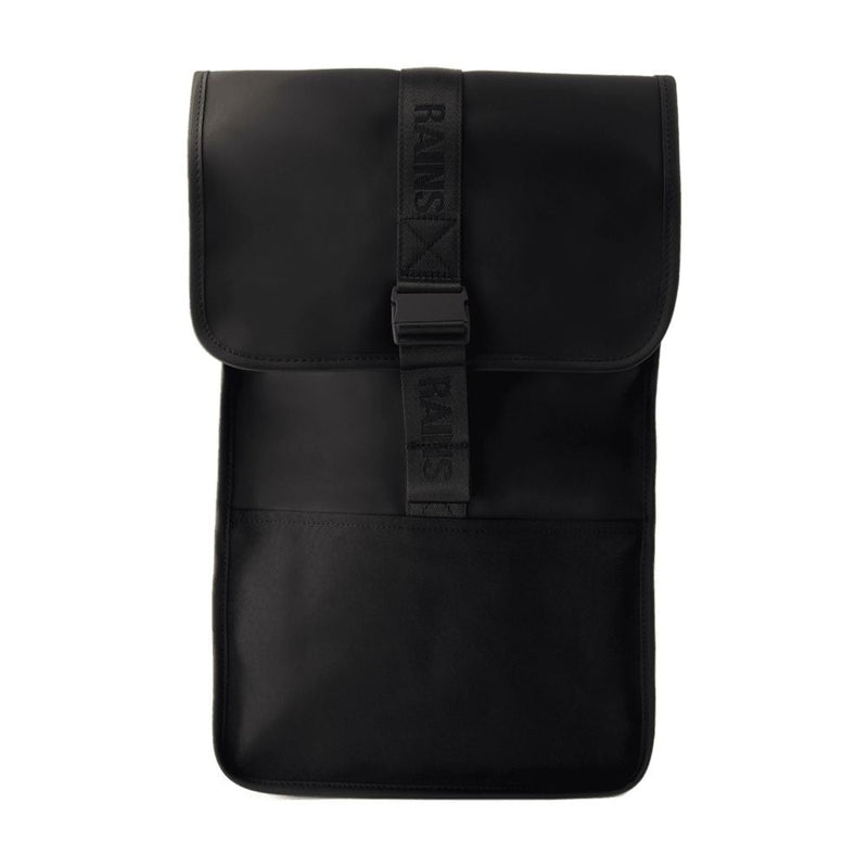 Rains Synthetic Roll-Top Backpack — Black