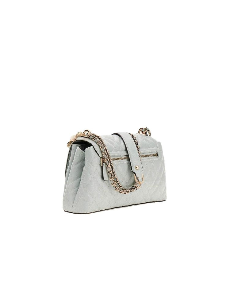Guess Quilted Polyurethane Crossbody Bag — Green