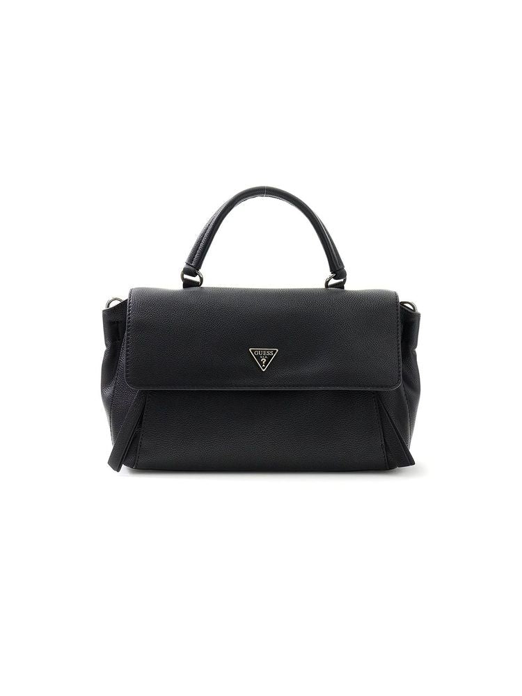 Guess Devon Top Handle Bag — Black Polyurethane