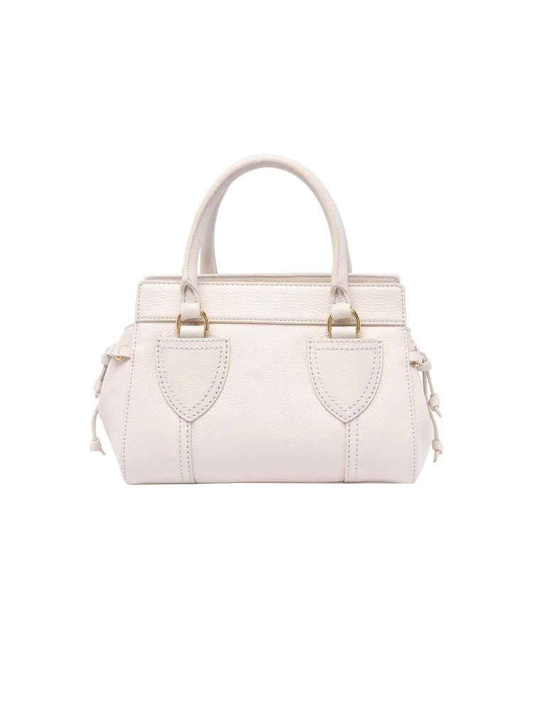 Coccinelle York Shoulder Bag — White Cow Leather