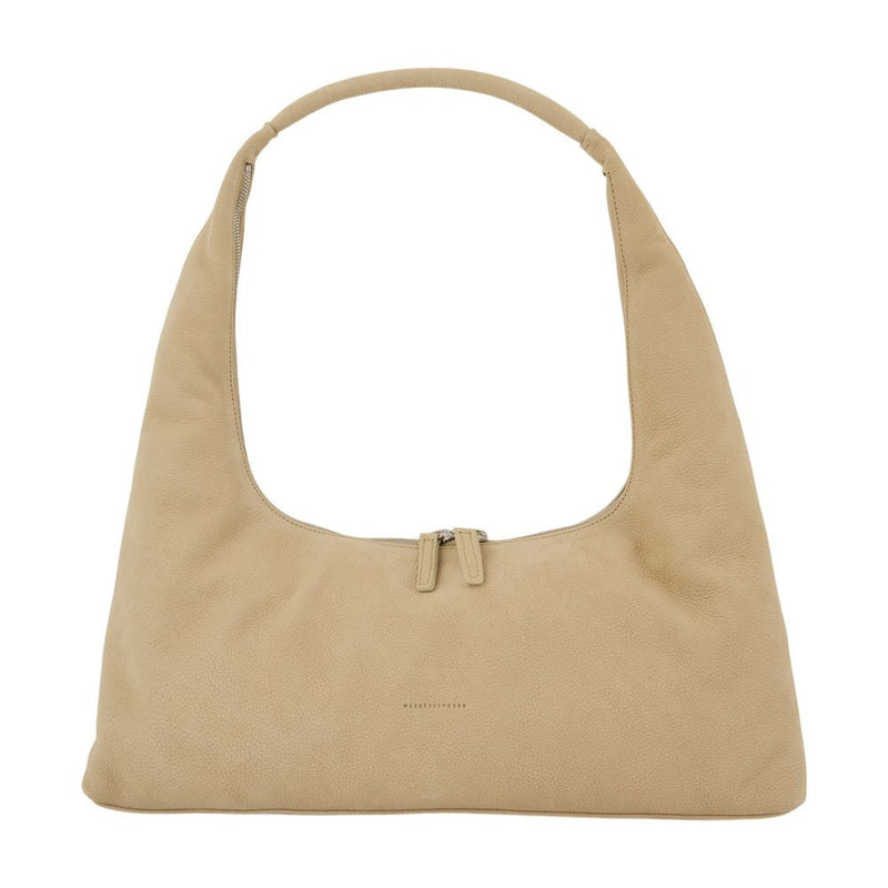 Marge Sherwood Calfskin Leather Shoulder Bag — Beige