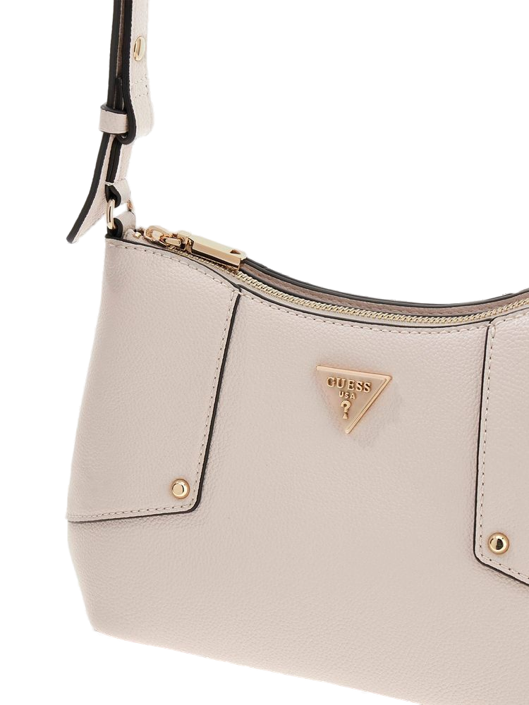 Guess Darcy Shoulder Bag — Beige Polyurethane