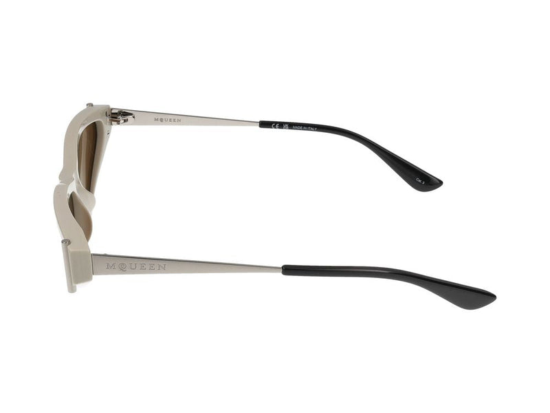 Alexander Mcqueen Am0493s Sunglasses — White Acetate