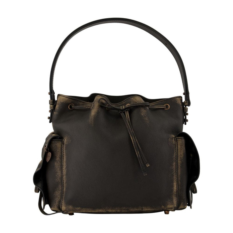 Acne Studios Multipocket Calfskin Crossbody Bag — Brown