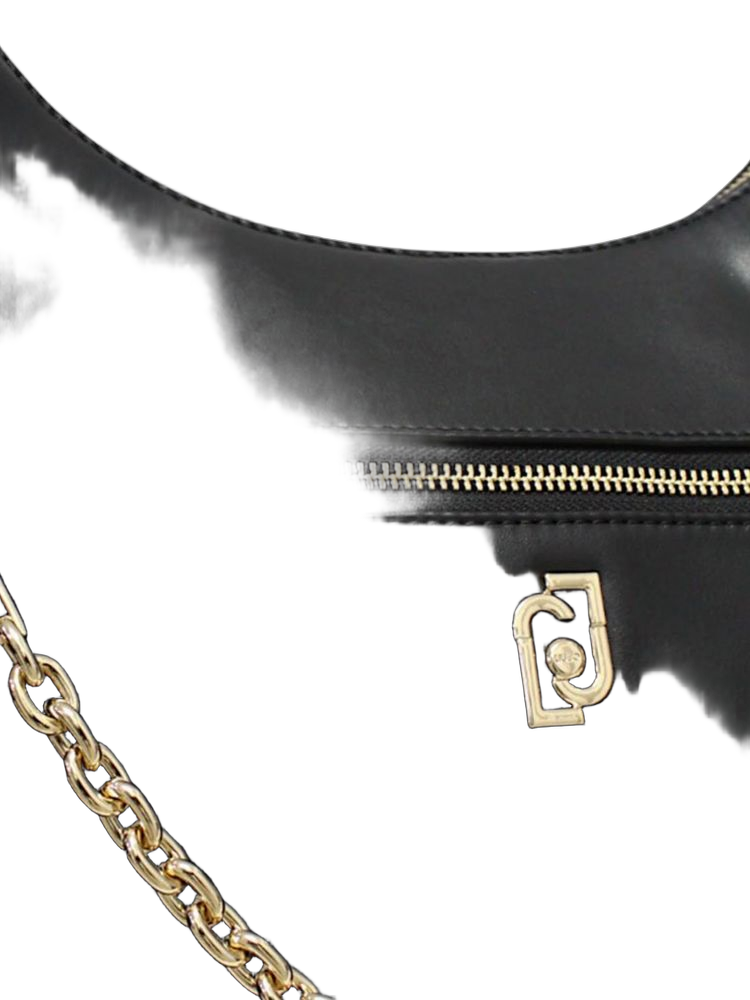 Liu Jo Structured Polyurethane Hobo Bag — Black