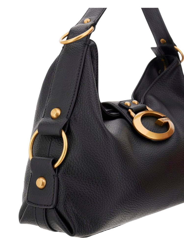 Guess Shoulder Bag — Black Polyurethane