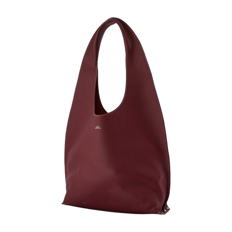 A.p.c. Le Neige Clou Shoulder Bag — Burgundy Cowhide