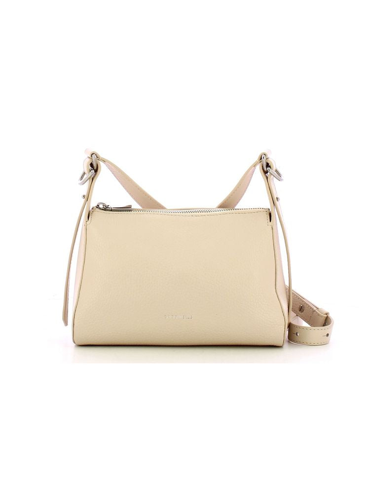 Coccinelle Bishop Crossbody Bag — White Cow Leather