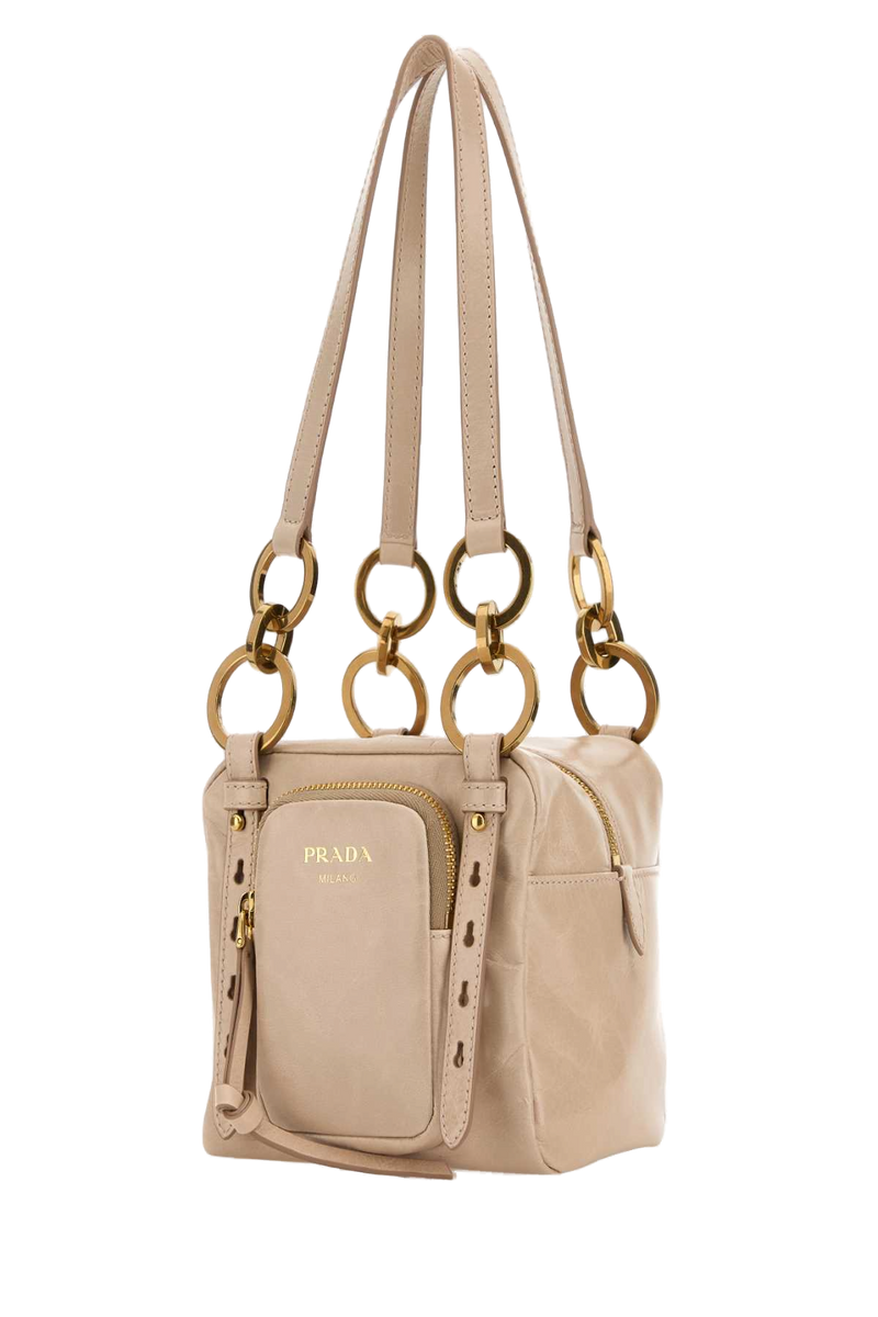 Prada Bauletto Shoulder Bag — Pink Vitello