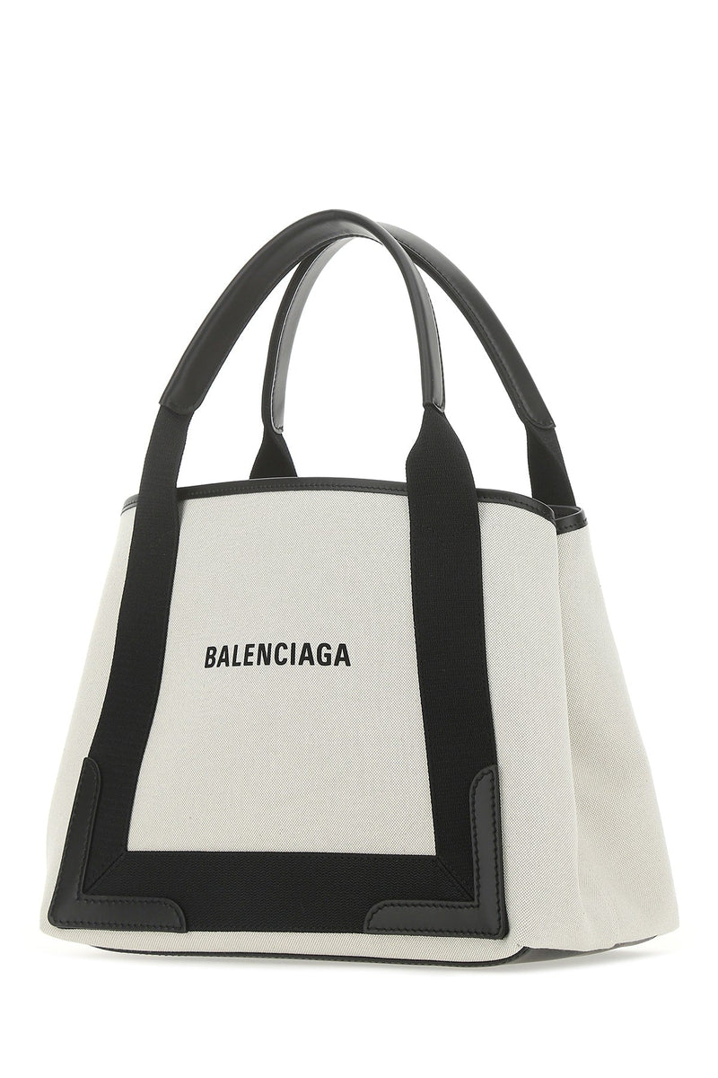 Balenciaga Canvas Colorblock Shoulder Bag — Beige T Cotton