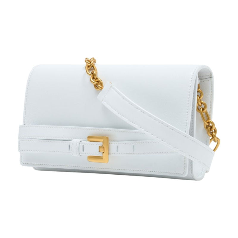 Balmain Shuffle Wallet — White Calfskin