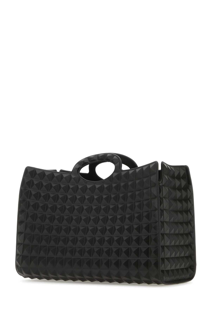 Valentino Garavani Le Troisième Shoulder Bag — Black Exterior: Rubber