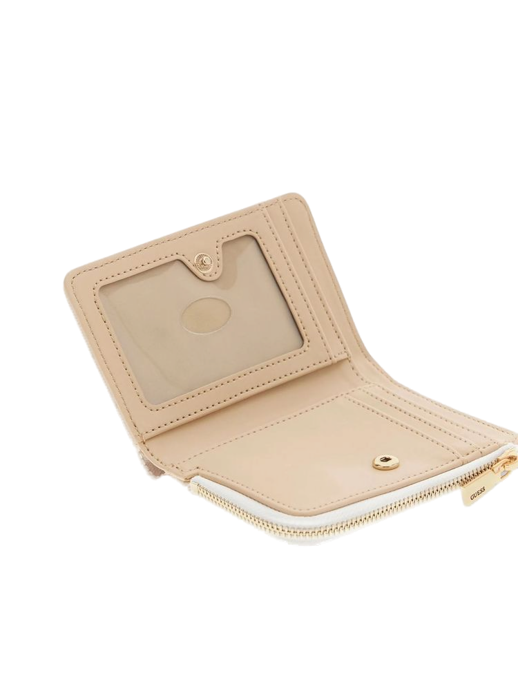 Guess Quilted Polyurethane Card Case — White Cases