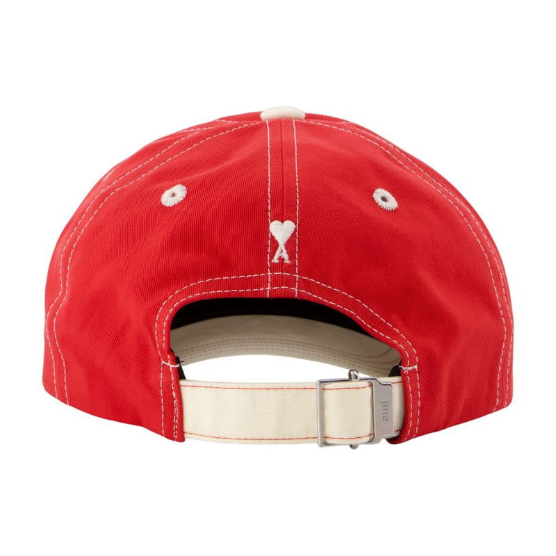 Ami Paris Ucp293.aw0053-A202 Baseball Cap — Red Cotton Caps