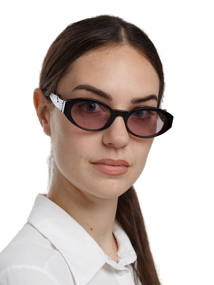 Zadig & Voltaire Szv502 Acetate Cat-Eye Sunglasses — Black