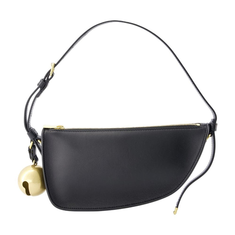 Burberry Shield Sling Shoulder Bag — Black Lambskin