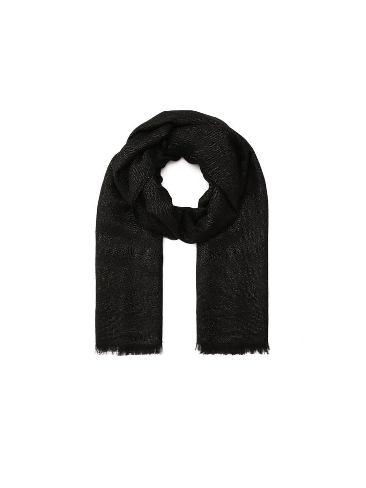 Coccinelle Modal And Silk Blend Scarf — Black Scarfs