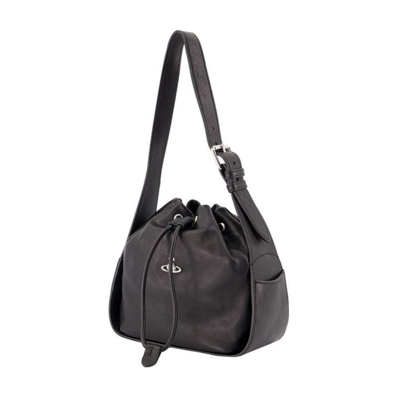 Vivienne Westwood Stacey Shoulder Bag — Black Calfskin
