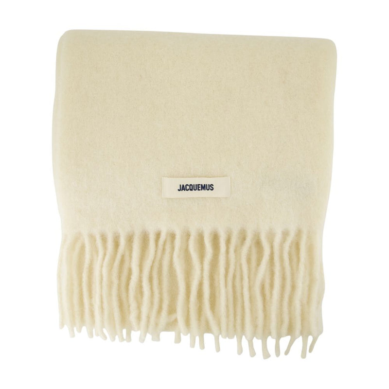 Jacquemus Scarf — White Wool Scarfs