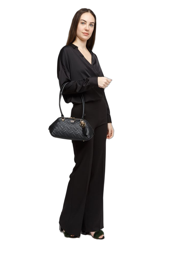 Guess Shoulder Bag — Black Polyurethane