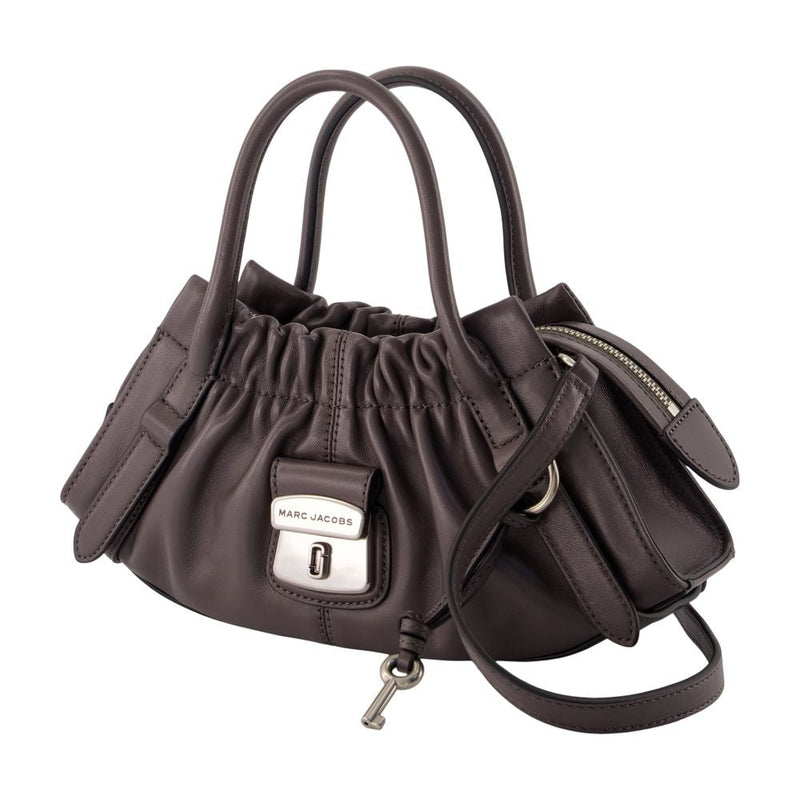 Marc Jacobs Gathered Lambskin Shoulder Bag — Brown