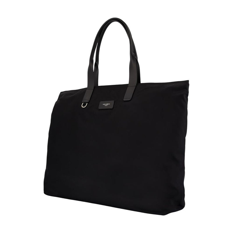 Dolce & Gabbana Calfskin Leather Tote Bag — Black