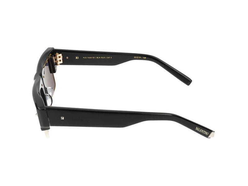 Valentino Vls-164a-52_xi Acetate Square-Frame Sunglasses — Black