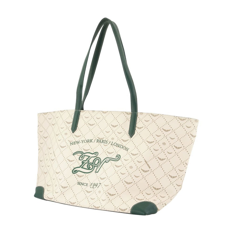 Zadig & Voltaire Monogram Quilted Tote Bag — Beige Synthetic