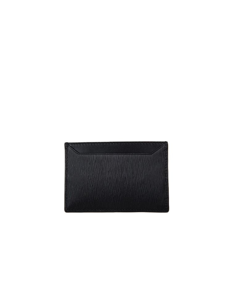 Prada Textured Calfskin Card Case — Black Cases
