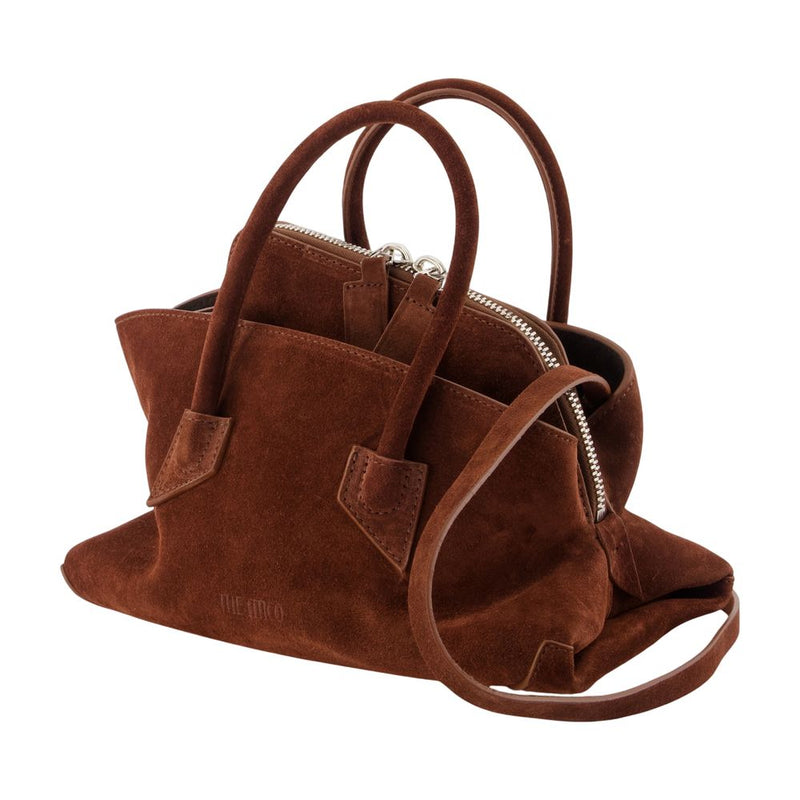 The Attico La Passeggiata Top Handle Bag — Brown Calfskin