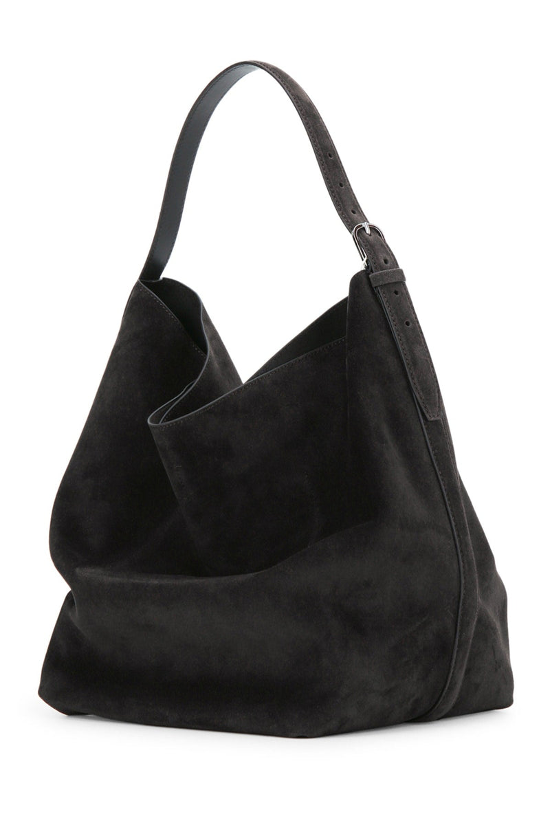 Toteme Belted Tote Bag — Black Cow Leather