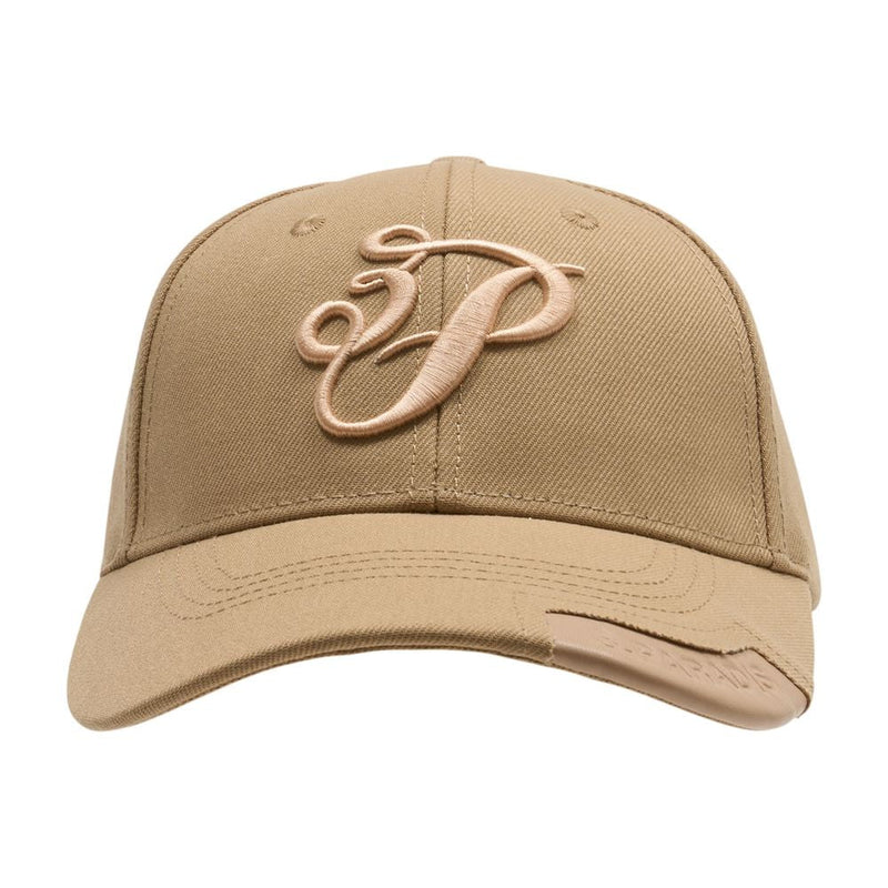 3.paradis A-003-63 Wool Logo Baseball Cap — Beige Caps