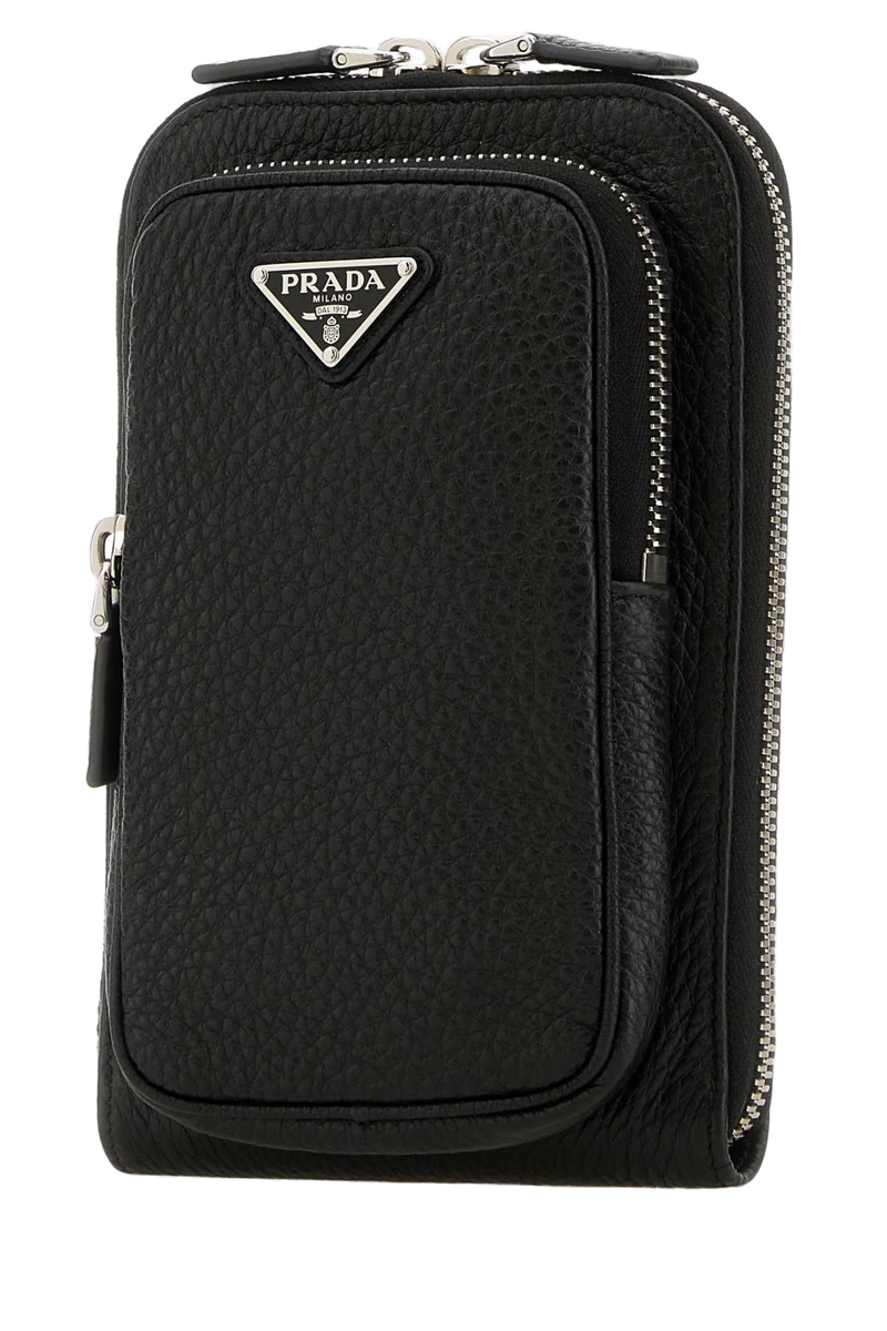 Prada Calfleather Phone Case — Black Wallet
