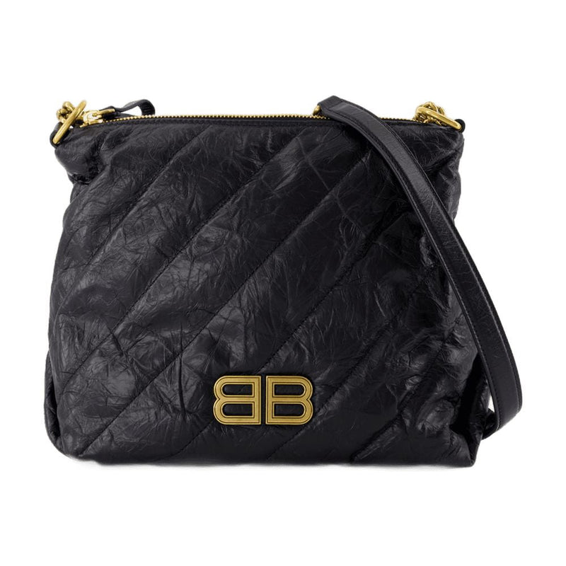 Balenciaga Quilted Calfskin Shoulder Bag — Black