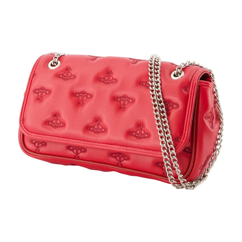 Vivienne Westwood Orb-Embroidered Crossbody Bag — Red Synthetic